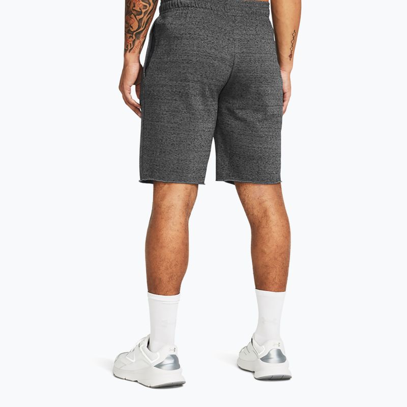 Pantaloni scurți de antrenament pentru bărbați Under Armour Rival Terry castlerock light heather/onyx white 3