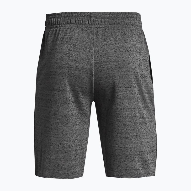 Pantaloni scurți de antrenament pentru bărbați Under Armour Rival Terry castlerock light heather/onyx white 6