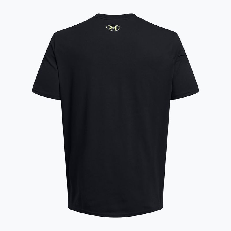 Tricou pentru bărbați Under Armour Boxed Sportstyle black/high vis yellow 4