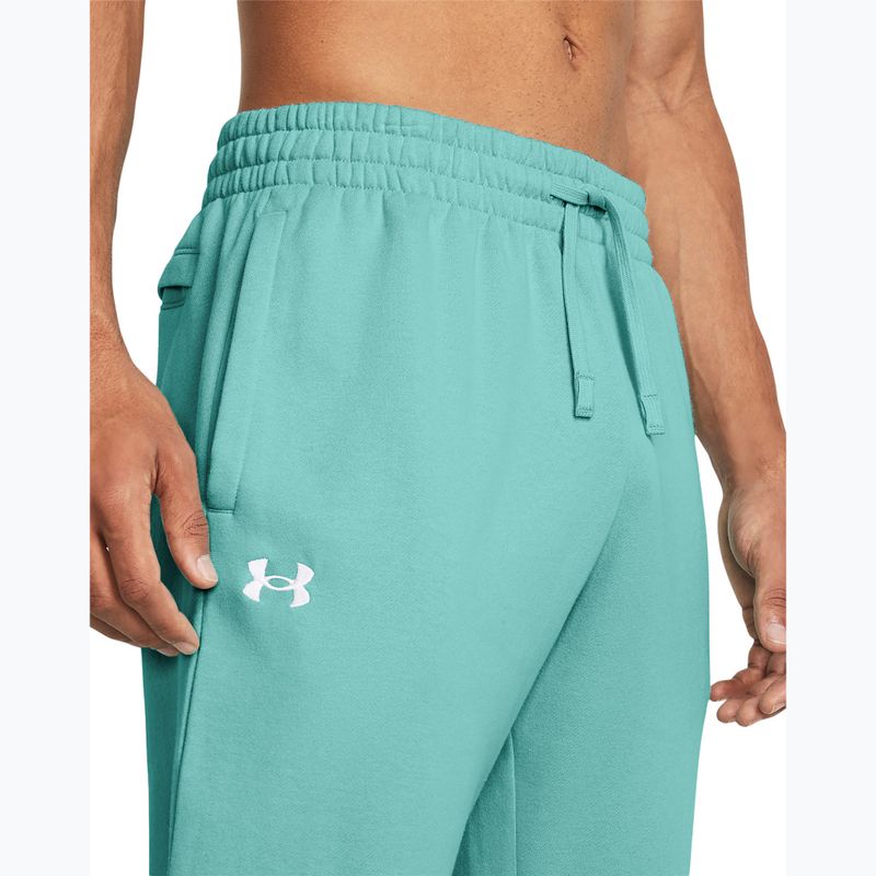 Pantaloni pentru bărbați Under Armour Rival Fleece Joggers radial turquoise/white 4