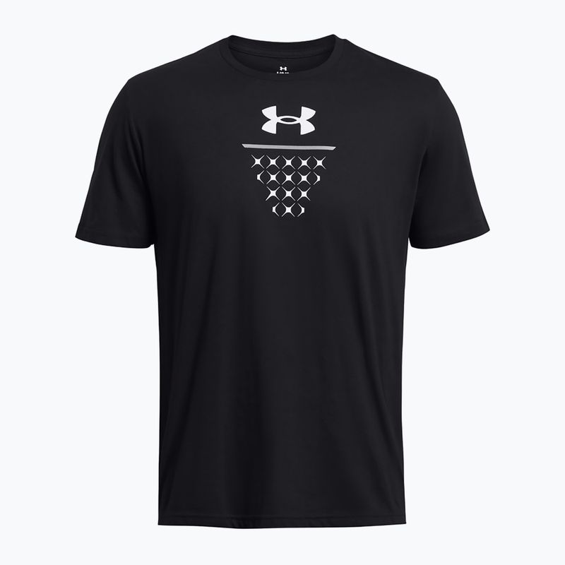 Tricou pentru bărbați Under Armour Basketball Net Icon alb/negru