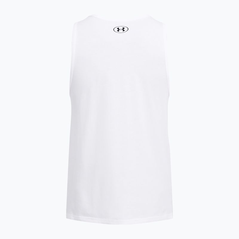 Tank top pentru bărbați Under Armour Sportstyle Logo white/black 4