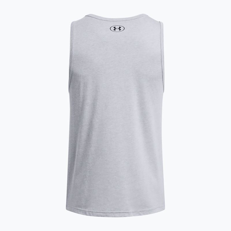 Tank top pentru bărbați Under Armour Sportstyle Logo steel light heather/black 4