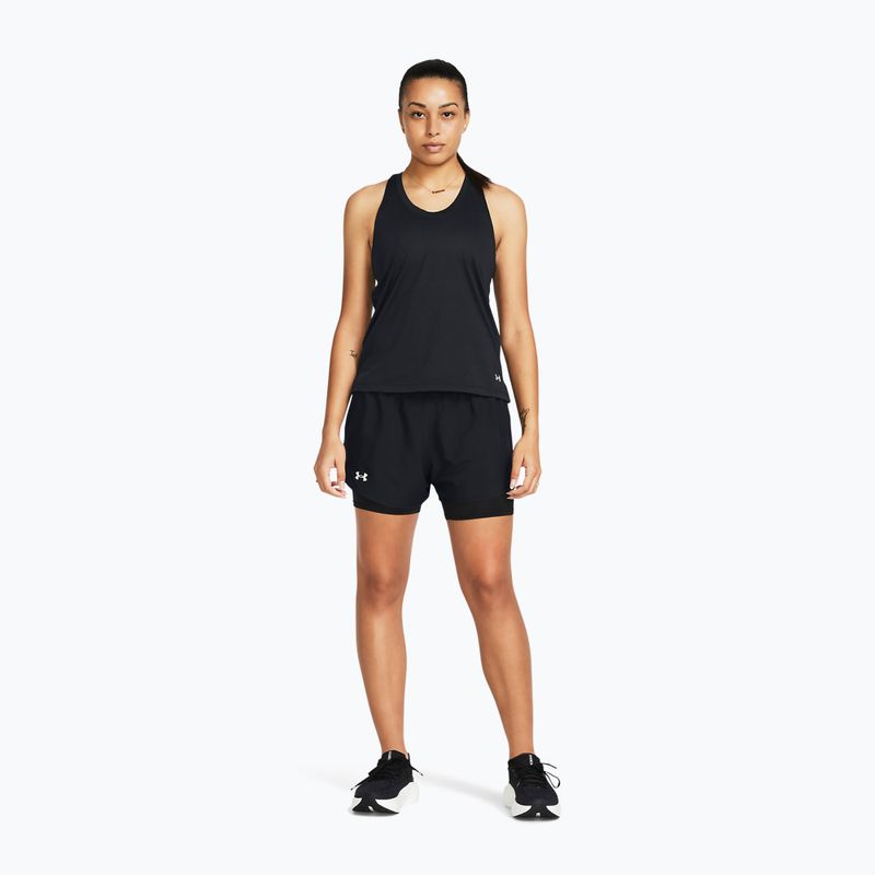 Pantaloni scurți de alergat pentru femei Under Armour Fly By 2in1 black/black/reflective 2