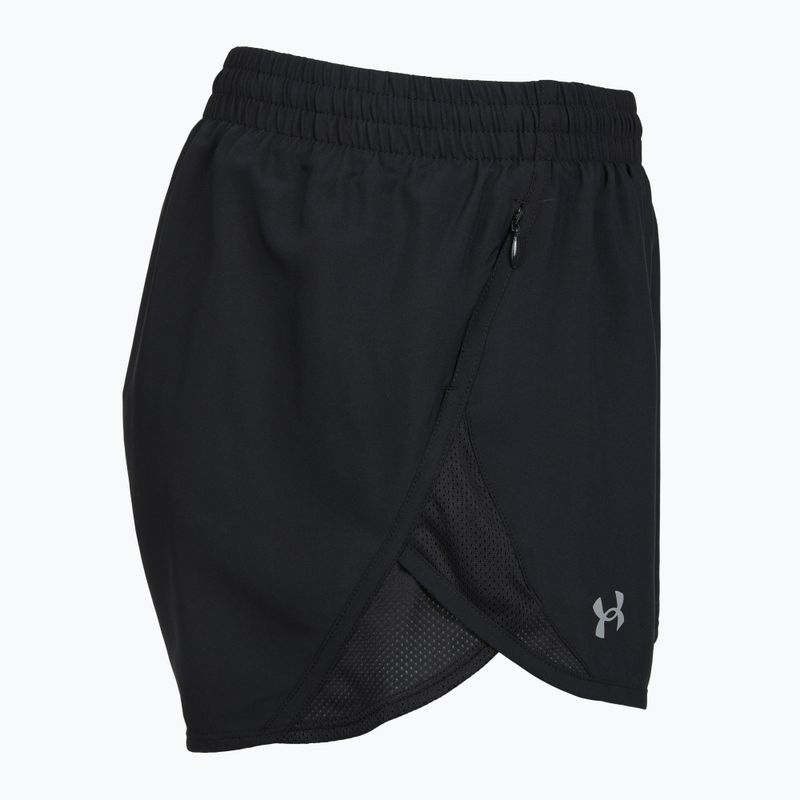 Pantaloni scurți de alergare pentru femei Under Armour Fly By 3" black/black/reflective 3
