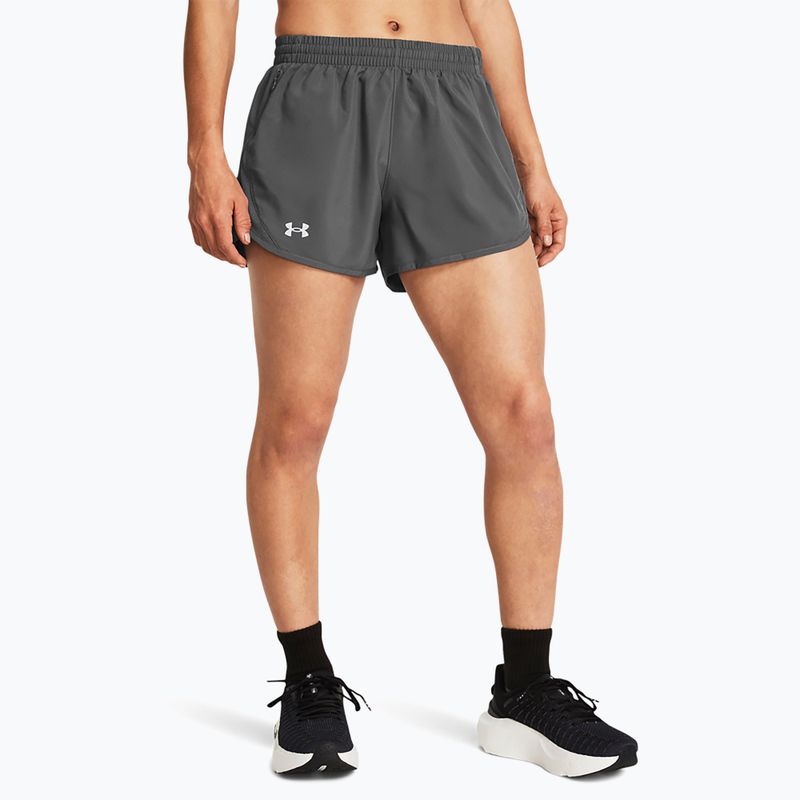 Pantaloni scurți de alergare pentru femei Under Armour Fly By 3" castlerock/castlerock/reflective