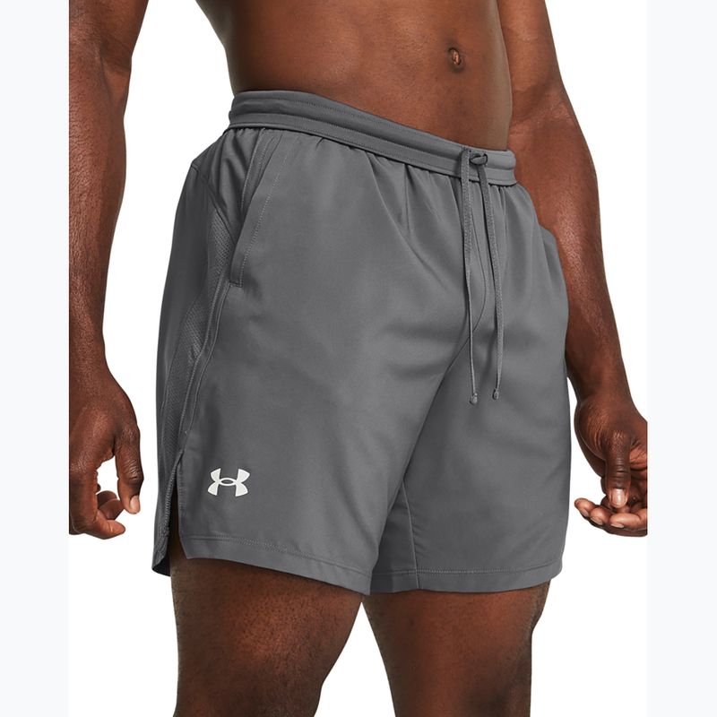 Pantaloni scurți de alergare pentru bărbați Under Armour Launch 7" castlerock/castlerock/ reflective 4