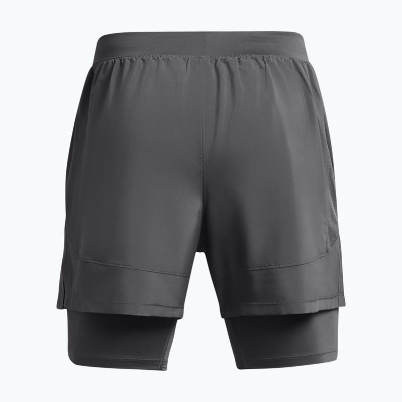 Pantaloni scurți de alergare pentru bărbați Under Armour Launch 5" 2in1 castlerock/castlerock/reflective 6