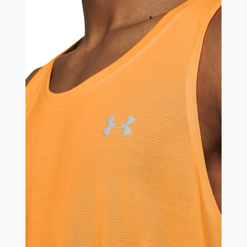 Tank top de alergat pentru bărbați Under Armour Streaker Singlet nova orange/reflective 3
