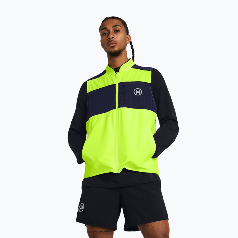 Vestă de alergare pentru bărbați Under Armour Run Everywhere high-vis yellow/midnight navy/white