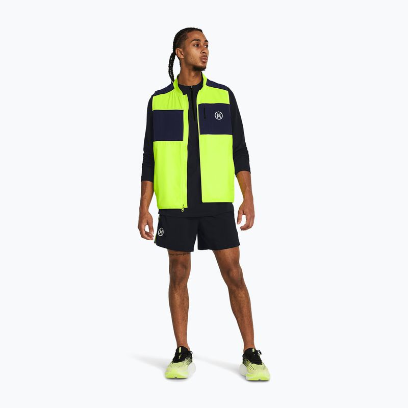 Vestă de alergare pentru bărbați Under Armour Run Everywhere high-vis yellow/midnight navy/white 2