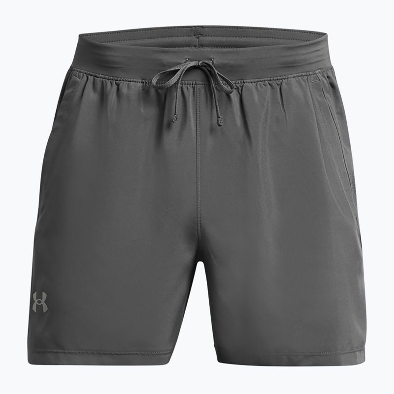 Pantaloni scurți de alergare pentru bărbați Under Armour Lanch 5" Unlined castlerock / castlerock / reflective