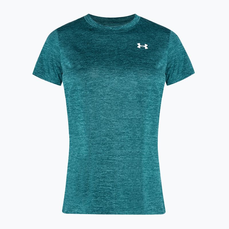 Tricou de antrenament pentru femei Under Armour Tech C-Twist hydro teal/white