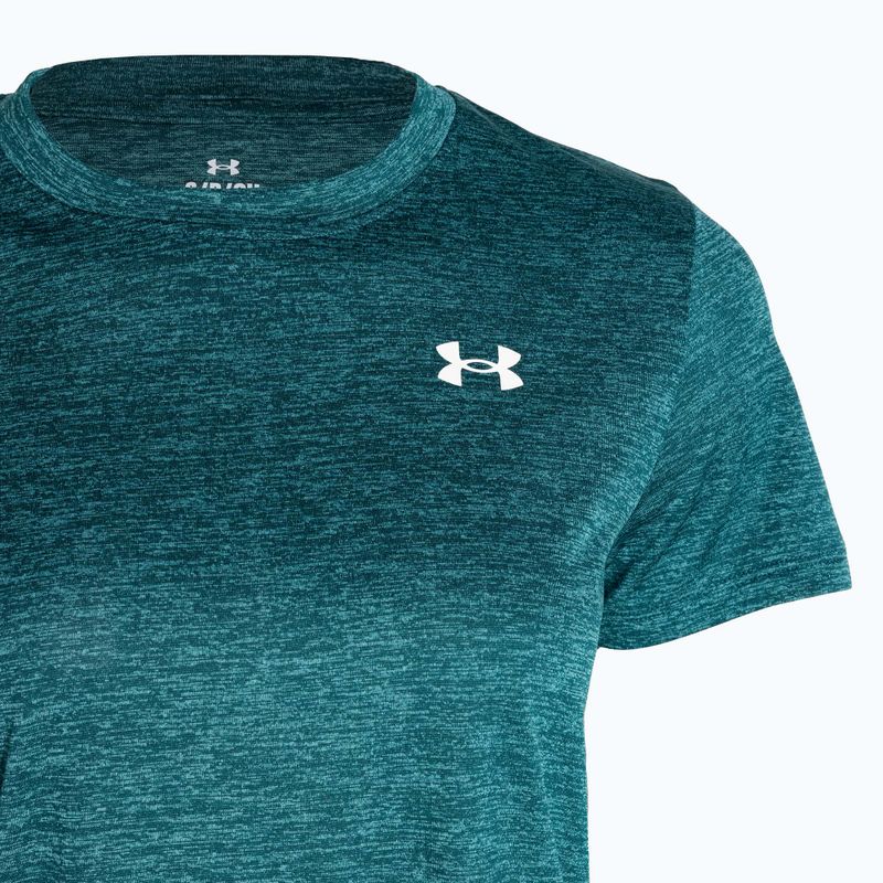 Tricou de antrenament pentru femei Under Armour Tech C-Twist hydro teal/white