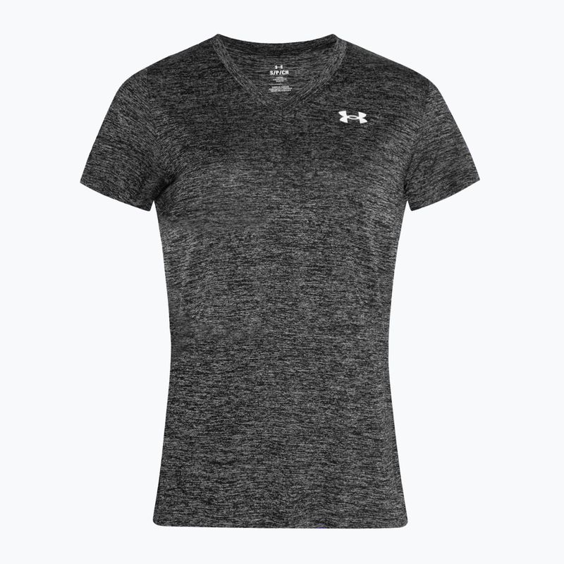 Tricou de antrenament pentru femei Under Armour Tech V-Twist black/white 3