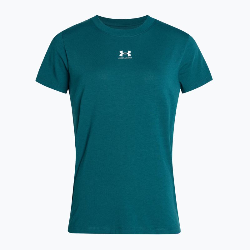 Tricou de antrenament pentru femei Under Armour Off Campus Core hydro teal/white 3