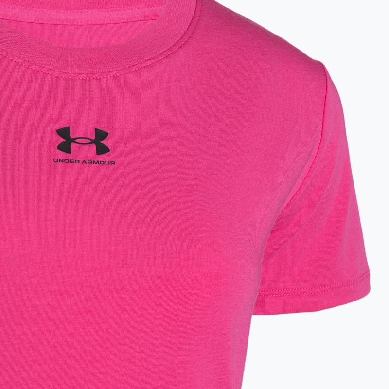 Tricou de antrenament pentru femei Under Armour Off Campus Core astro pink/black 3