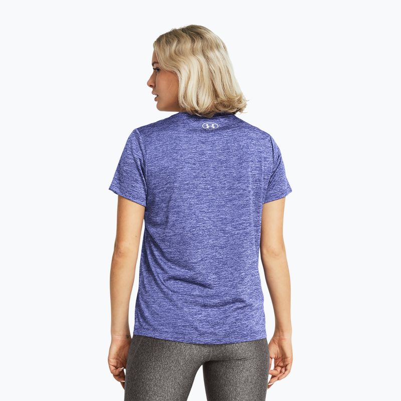 Tricou de antrenament pentru femei Under Armour Tech C-Twist starlight/celeste 2