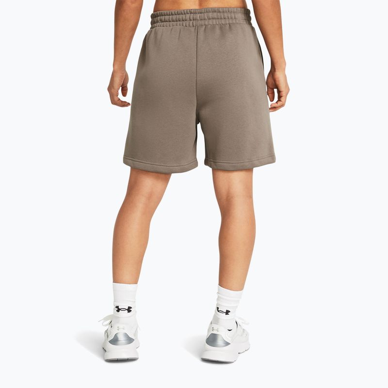 Pantaloni scurți pentru femei Under Armour Essl Flc Relax BF taupe dusk/black
