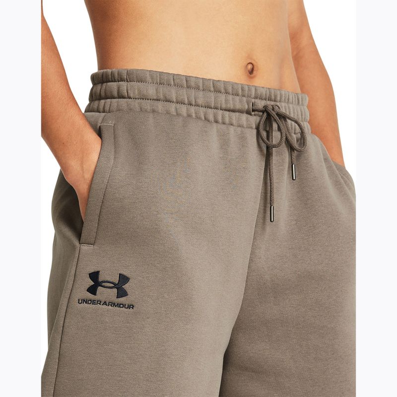 Pantaloni scurți pentru femei Under Armour Essl Flc Relax BF taupe dusk/black