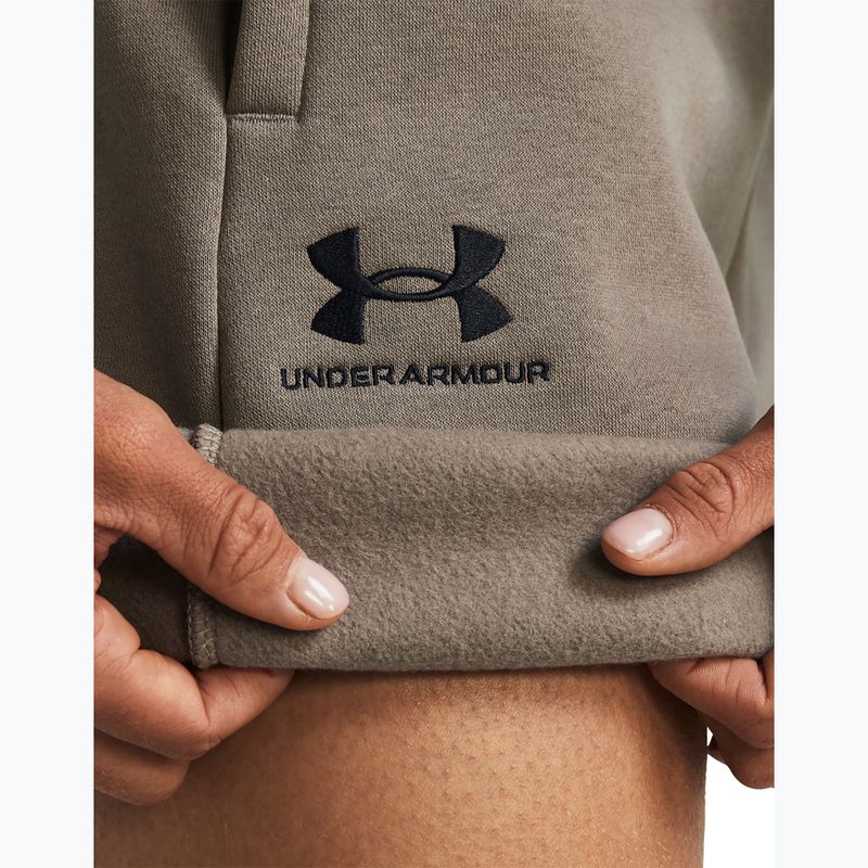 Pantaloni scurți pentru femei Under Armour Essl Flc Relax BF taupe dusk/black