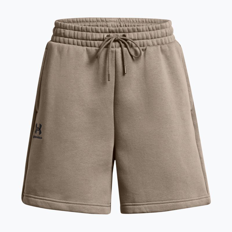 Pantaloni scurți pentru femei Under Armour Essl Flc Relax BF taupe dusk/black