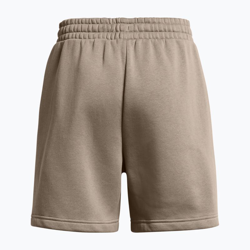 Pantaloni scurți pentru femei Under Armour Essl Flc Relax BF taupe dusk/black