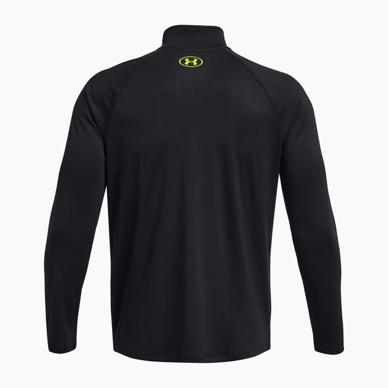 Bluză pentru bărbați Under Armour Tech 2.0 1/2 Zip black/high vis yellow 5