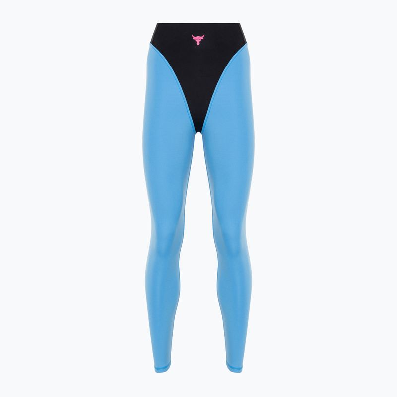 Colanți de antrenament pentru femei Under Armour Project Rock LG Grind Ankle Leg black/viral blue/astro pink 4