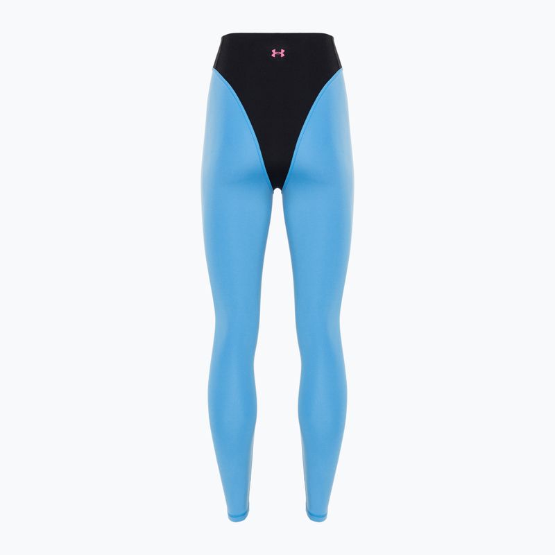 Colanți de antrenament pentru femei Under Armour Project Rock LG Grind Ankle Leg black/viral blue/astro pink 5