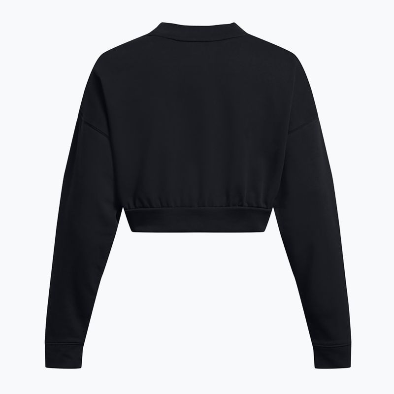 Bluză de antrenament pentru femei Under Armour Rival Terry Os Crop Crew black/white 4