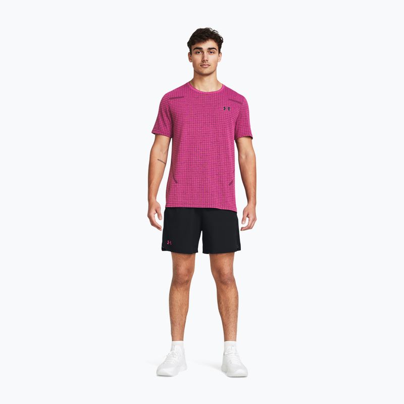 Pantaloni scurți de antrenament pentru bărbați Under Armour Ua Vanish Woven 6in black/astro pink 2