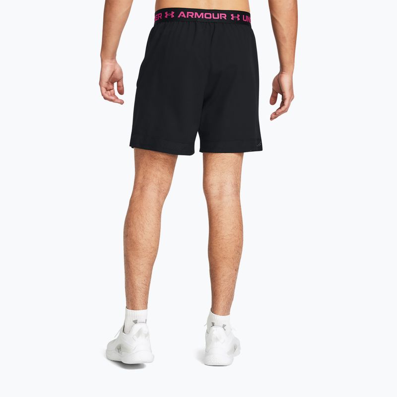 Pantaloni scurți de antrenament pentru bărbați Under Armour Ua Vanish Woven 6in black/astro pink 3