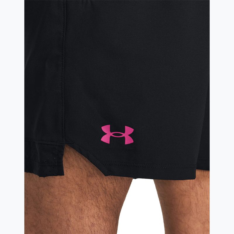 Pantaloni scurți de antrenament pentru bărbați Under Armour Ua Vanish Woven 6in black/astro pink 4