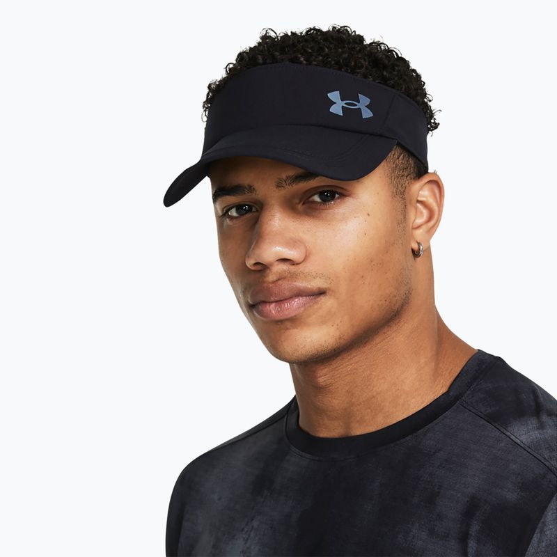 Vizieră de alergare pentru bărbați Under Armour Launch black/black/reflective 3