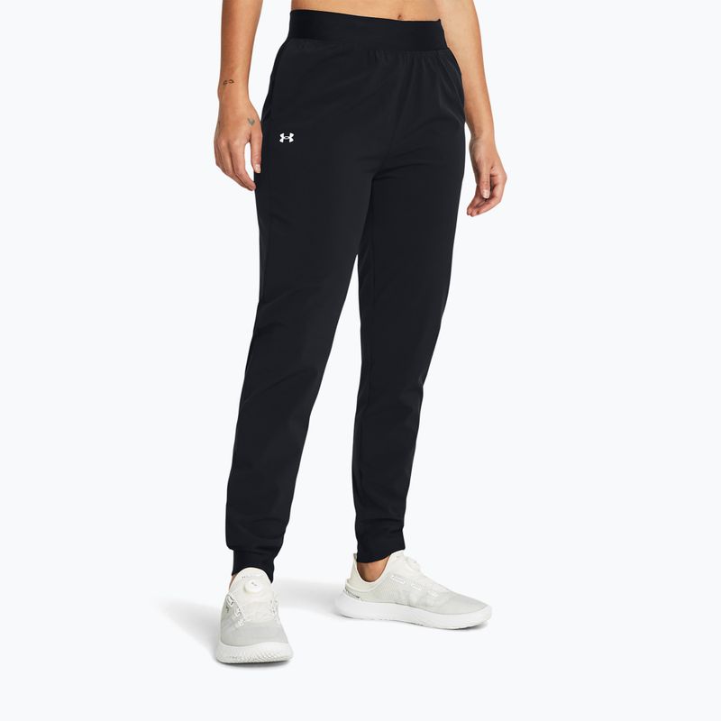 Pantaloni de antrenament pentru femei Under Armour Sport High Rise Woven black/white