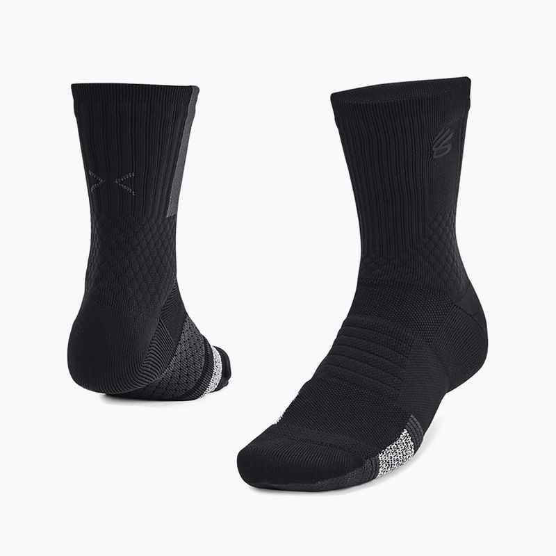 Șosete pentru bărbați Under Armour Curry AD Playmaker 1P Mid black/anthracite/black