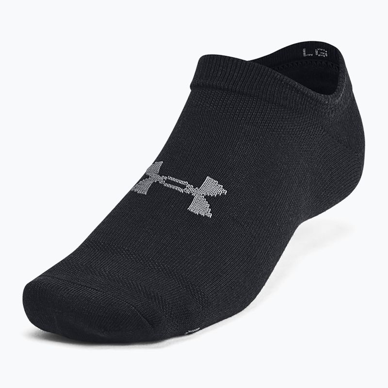 Șosete de antrenament Under Armour Essential No Show 6 Pack black/black/castlerock 2