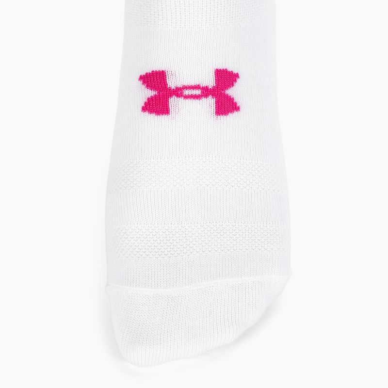 Șosete de antrenament pentru femei Under Armour Essential Nv Mid Crew 3P white/white/astro pink 3