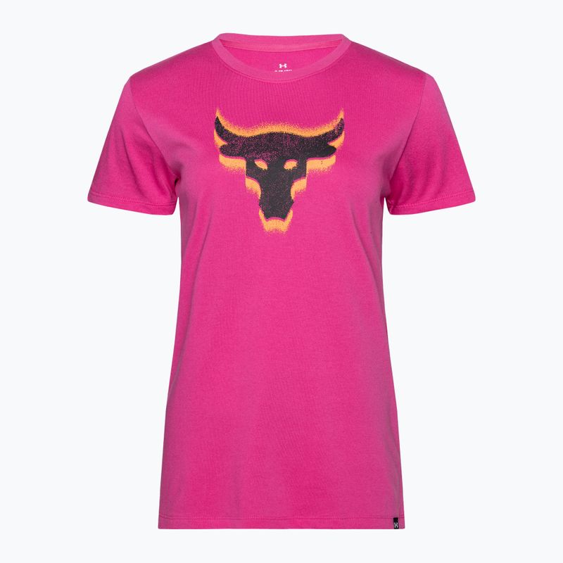 Tricou de antrenament pentru femei Under Armour Project Underground Core T astro pink/black