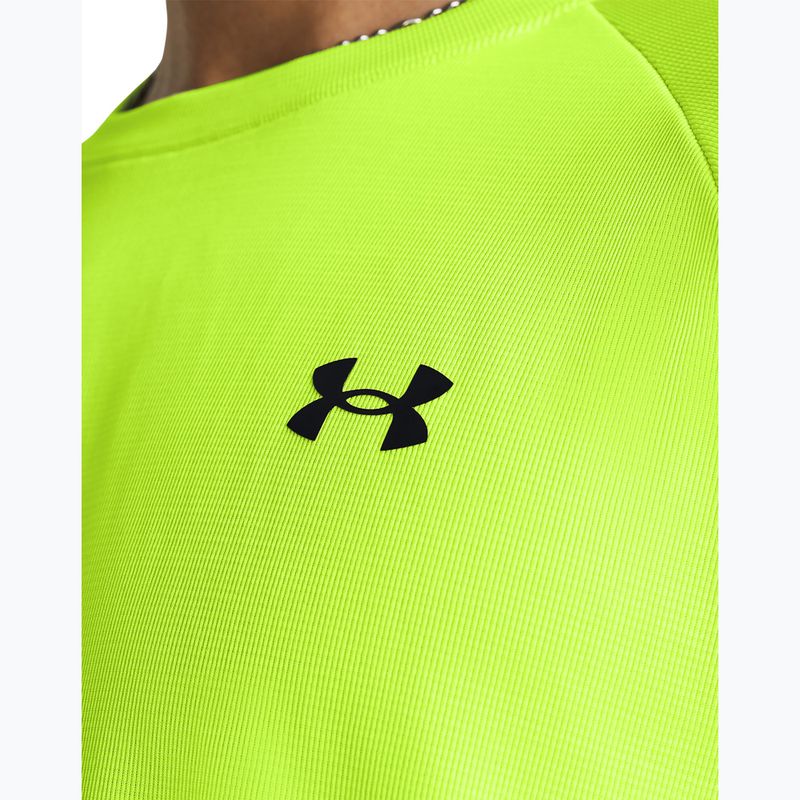 Tricou de antrenament pentru bărbați Under Armour Tech Textured high vis yellow/black 3