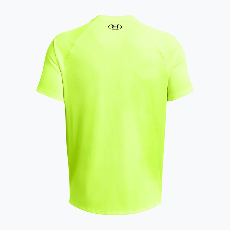 Tricou de antrenament pentru bărbați Under Armour Tech Textured high vis yellow/black 5