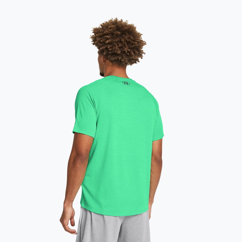 Tricou de antrenament pentru bărbați Under Armour Tech Textured vapor green/black 2