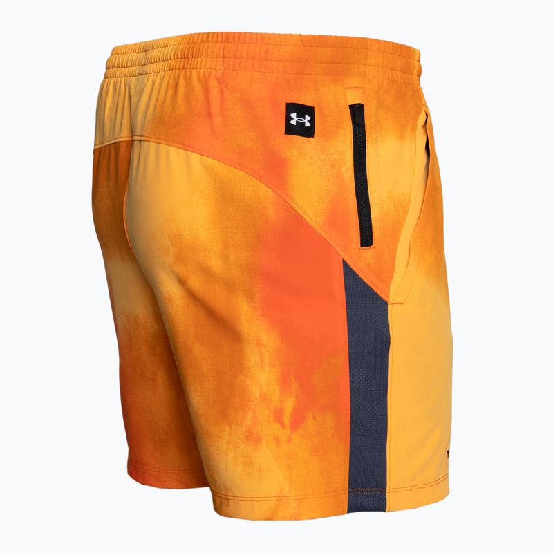 Pantaloni scurți de antrenament pentru bărbați Under Armour Project Rock Ultimate 5" PT pentru bărbați atomic/team orange/negru 3