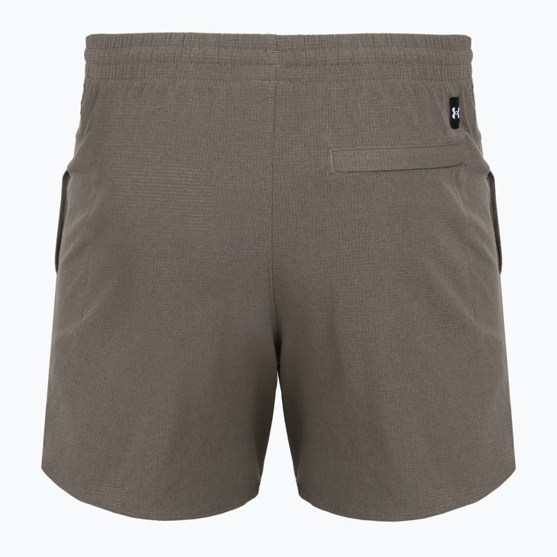 Pantaloni scurți de antrenament pentru bărbați Under Armour Project Rock Camp brown 2