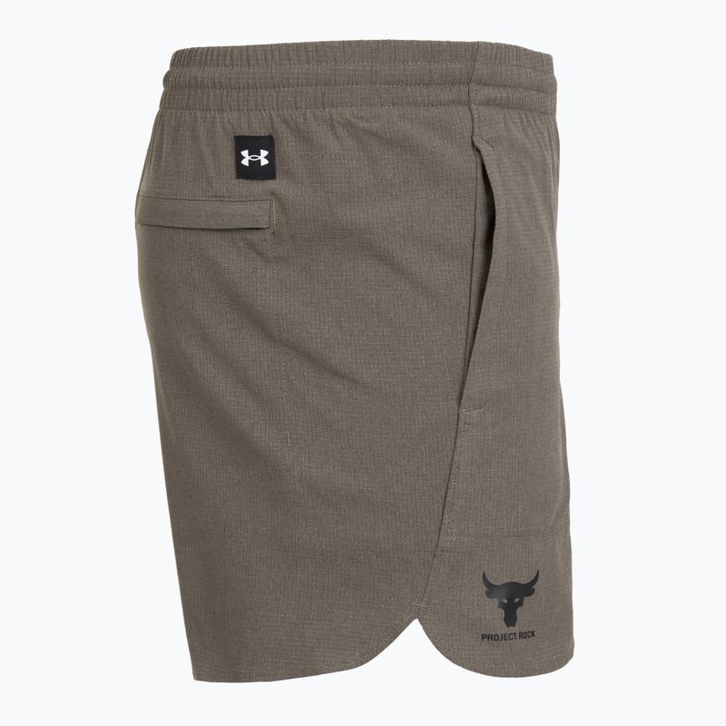 Pantaloni scurți de antrenament pentru bărbați Under Armour Project Rock Camp brown 3
