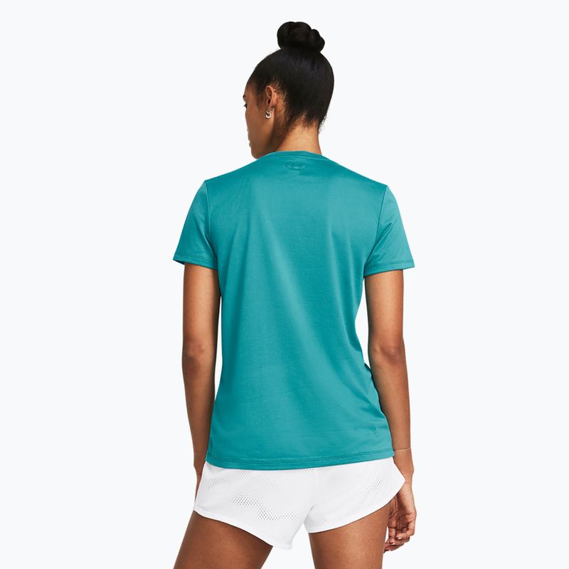 Tricou de antrenament pentru femei Under Armour Tech BL HD circuit teal/coastal teal 2