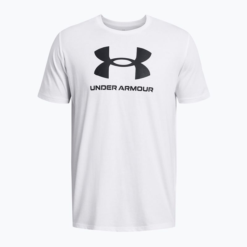 Tricou Under Armour Sportstyle Logo Update pentru bărbați alb/negru 3