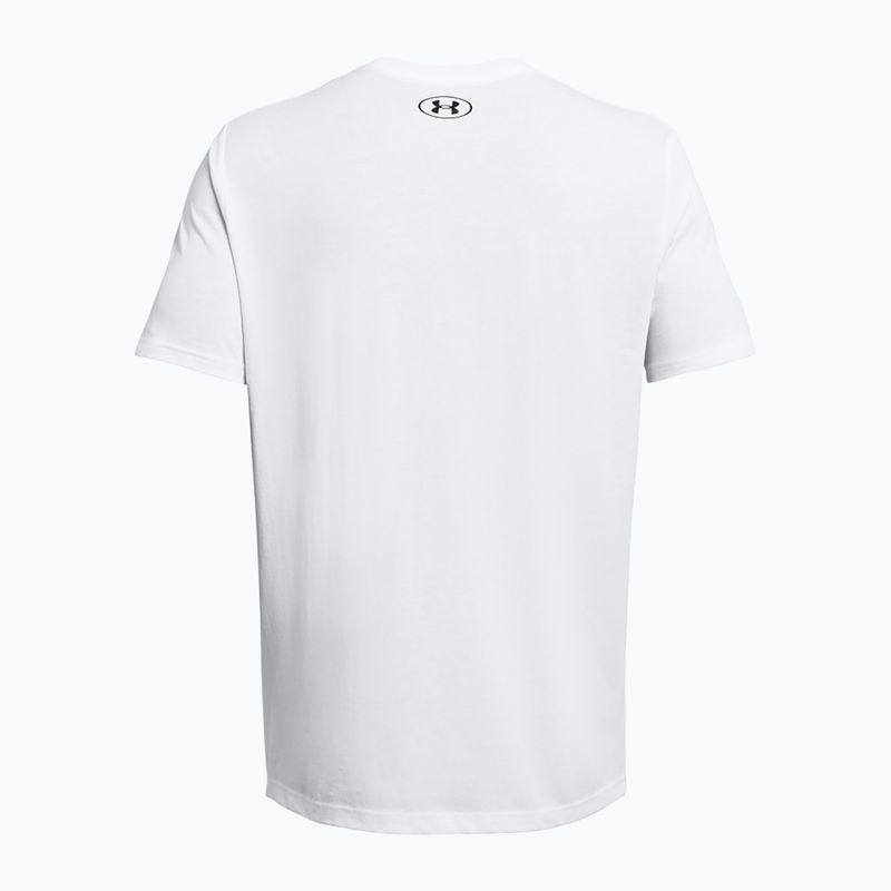 Tricou Under Armour Sportstyle Logo Update pentru bărbați alb/negru 4