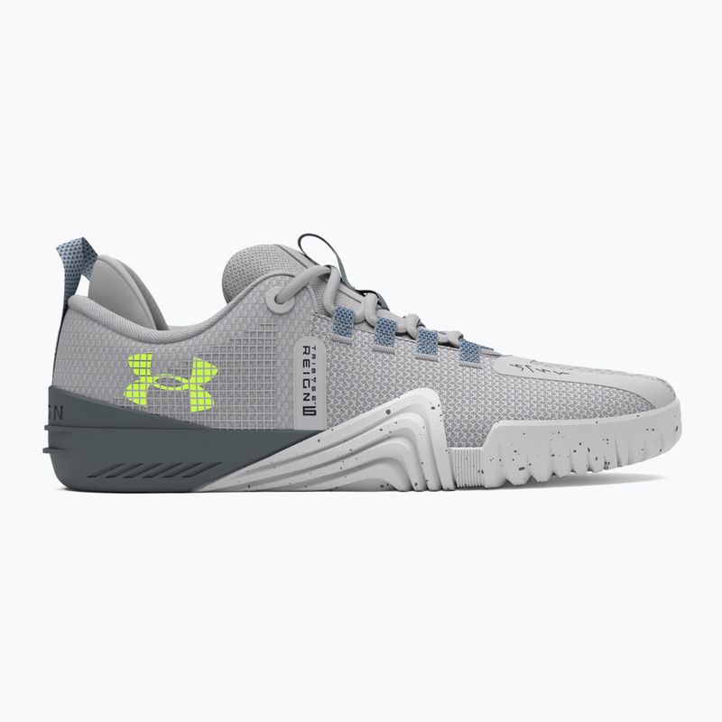 Încălțăminte de antrenament pentru bărbați Under Armour TriBase Reign 6 mod gray/starlight/high vis yellow 7